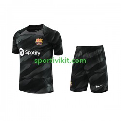 Completo da calcio Bambini FC Barcelona Portiere Maglia Seconda 2023-2024 Manica Corta