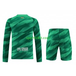 Completo da calcio Bambini FC Barcelona Portiere Maglia Prima 2023-2024 Manica Lunga