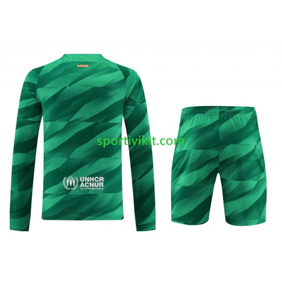 Completo da calcio Bambini FC Barcelona Portiere Maglia Prima 2023-2024 Manica Lunga
