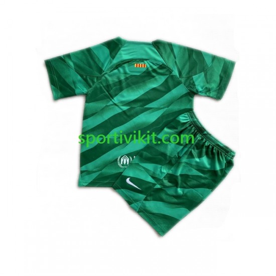 Completo da calcio Bambini FC Barcelona Portiere Maglia Prima 2023-2024 Manica Corta