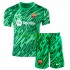 Completo da calcio Bambini FC Barcelona Portiere Verde Maglia Prima 2024-2025 Manica Corta