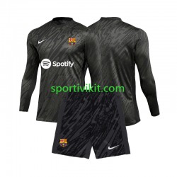 Completo da calcio Bambini FC Barcelona Portiere Maglia Terza 2024-2025 Manica Lunga