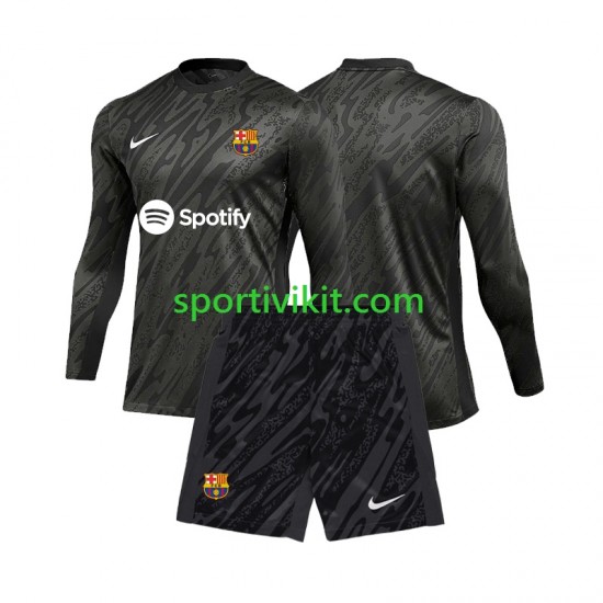 Completo da calcio Bambini FC Barcelona Portiere Maglia Terza 2024-2025 Manica Lunga Completo da calcio Bambini FC Barcelona Portiere Maglia Terza 2024-2025 Manica Lunga