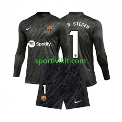 Completo da calcio Bambini FC Barcelona Portiere Ter Stegen 1 Maglia Terza 2024-2025 Manica Lunga