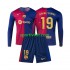 Completo da calcio Bambini FC Barcelona Lamine Yamal 19 Maglia Prima 2024-2025 Manica Lunga