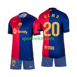 Completo da calcio Bambini FC Barcelona Olmo 20 Maglia Prima 2024-2025 Manica Corta