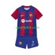 Completo da calcio Bambini FC Barcelona Ousmane Dembele 7 Maglia Prima 2023-2024 Manica Corta