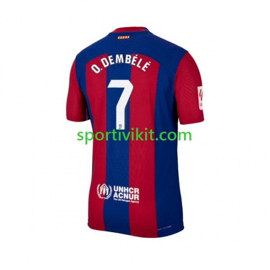 FC Barcelona Ousmane Dembele 7 Uomo Maglia Prima 2023-2024 Manica Corta
