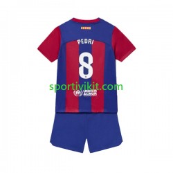 Completo da calcio Bambini FC Barcelona Pedri 8 Maglia Prima 2023-2024 Manica Corta