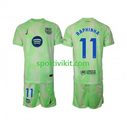 Completo da calcio Bambini FC Barcelona Raphinha 11 Maglia Terza 2024-2025 Manica Corta