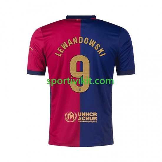 FC Barcelona Robert Lewandowski 9 Uomo Maglia Prima 2024-2025 Manica Corta