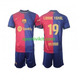 Completo da calcio Bambini FC Barcelona UCL Font Lamine Yamal 19 Maglia Prima 2024-2025 Manica Corta