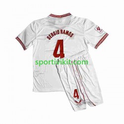Completo da calcio Bambini Sevilla FC Sergio Ramos 4 Maglia Prima 2023-2024 Manica Corta