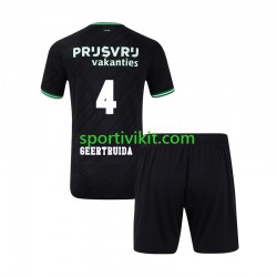 Completo da calcio Bambini Feyenoord Rotterdam Lutsharel Geertruida 4 Maglia Seconda 2024-2025 Manica Corta