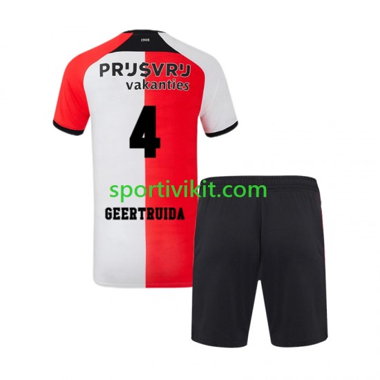 Completo da calcio Bambini Feyenoord Rotterdam Lutsharel Geertruida 4 Maglia Prima 2024-2025 Manica Corta Completo da calcio Bambini Feyenoord Rotterdam Lutsharel Geertruida 4 Maglia Prima 2024-2025 Manica Corta