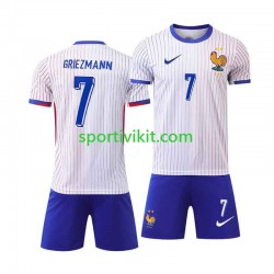 Completo da calcio Bambini Francia Antoine Griezmann 7 Maglia Seconda Euro 2024 Manica Corta