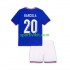 Completo da calcio Bambini Francia Bradley Barcola 20 Maglia Prima 2024 Manica Corta