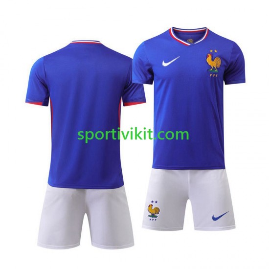 Completo da calcio Bambini Francia Maglia Prima Euro 2024 Manica Corta
