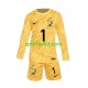 Completo da calcio Bambini Francia Portiere Hugo Lloris 1 Giallo Maglia Prima Euro 2024 Manica Lunga