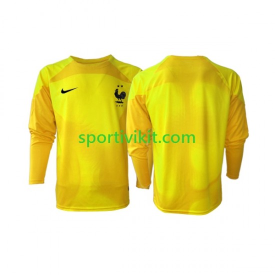 Francia Portiere Uomo Maglia Terza Coppa del Mondo 2022 Manica Lunga