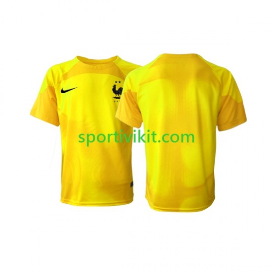 Francia Portiere Uomo Maglia Terza Coppa del Mondo 2022 Manica Corta Francia Portiere Uomo Maglia Terza Coppa del Mondo 2022 Manica Corta