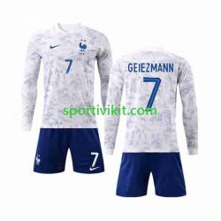 Completo da calcio Bambini Francia Griezmann 7 Maglia Seconda Coppa del Mondo 2022 Manica Lunga