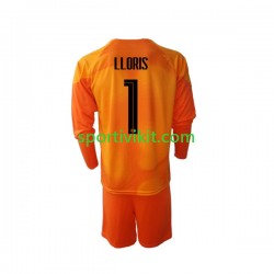 Completo da calcio Bambini Francia Portiere Hugo Lloris 1 Maglia Seconda Coppa del Mondo 2022 Manica Lunga