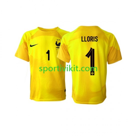 Francia Portiere Hugo Lloris 1 Uomo Maglia Terza Coppa del Mondo 2022 Manica Corta Francia Portiere Hugo Lloris 1 Uomo Maglia Terza Coppa del Mondo 2022 Manica Corta