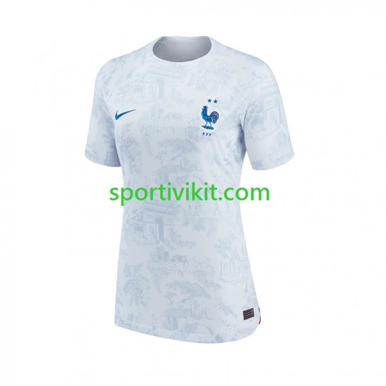 Francia Donna Maglia Seconda Coppa del Mondo 2022 Manica Corta Francia Donna Maglia Seconda Coppa del Mondo 2022 Manica Corta