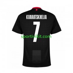 Georgia Kvaratskhelia 7 Nero Uomo Maglia Seconda Euro 2024 Manica Corta