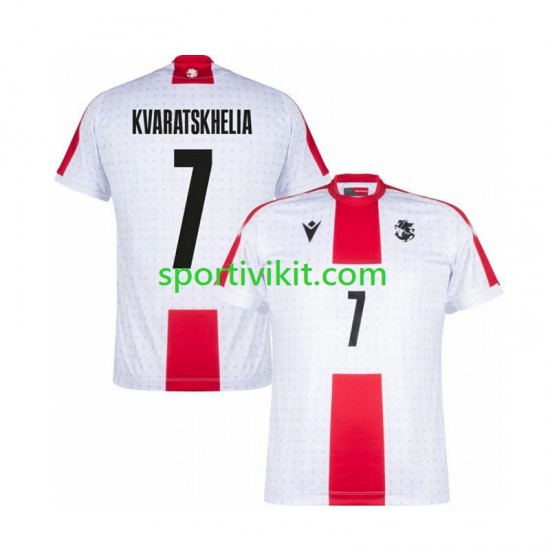 Georgia Kvaratskhelia 7 Uomo Maglia Prima Euro 2024 Manica Corta