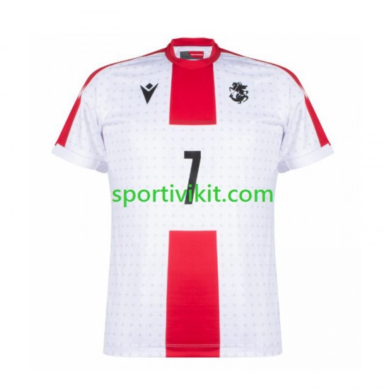 Georgia Kvaratskhelia 7 Uomo Maglia Prima Euro 2024 Manica Corta
