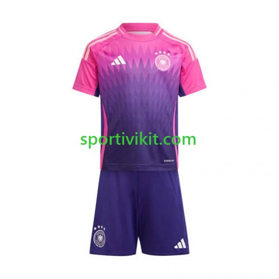 Completo da calcio Bambini Germania Maglia Seconda Euro 2024 Manica Corta