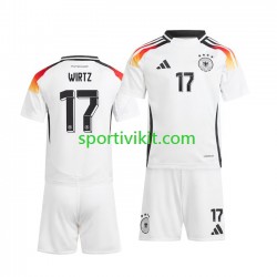 Completo da calcio Bambini Germania Florian Wirtz 17 Maglia Prima Euro 2024 Manica Corta