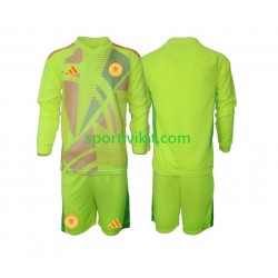 Completo da calcio Bambini Germania Portiere Maglia Seconda Euro 2024 Manica Lunga