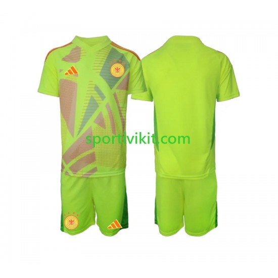 Completo da calcio Bambini Germania Portiere Maglia Seconda Euro 2024 Manica Corta Completo da calcio Bambini Germania Portiere Maglia Seconda Euro 2024 Manica Corta