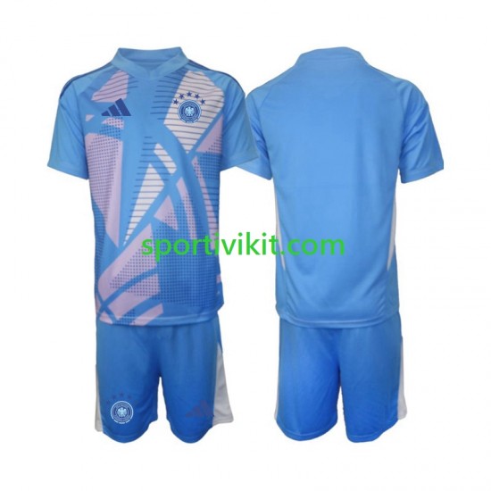 Completo da calcio Bambini Germania Portiere Maglia Quarto 2024-2025 Manica Corta Completo da calcio Bambini Germania Portiere Maglia Quarto 2024-2025 Manica Corta