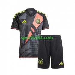 Completo da calcio Bambini Germania Portiere Maglia Prima Euro 2024 Manica Corta
