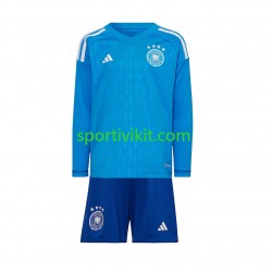 Completo da calcio Bambini Germania Portiere Maglia Prima Coppa del Mondo 2022 Manica Lunga