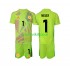 Completo da calcio Bambini Germania Portiere Manuel Neuer 1 Maglia Seconda Euro 2024 Manica Corta