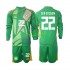 Completo da calcio Bambini Germania Portiere Ter Stegen 22 Maglia Terza 2024-2025 Manica Lunga