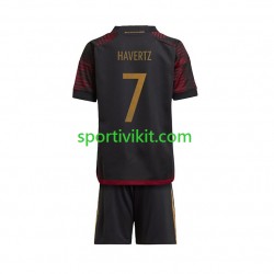 Completo da calcio Bambini Germania Havertz 7 Maglia Seconda Coppa del Mondo 2022 Manica Corta