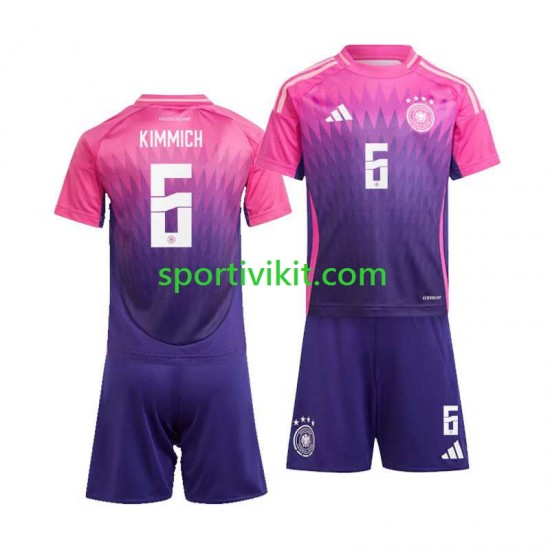 Completo da calcio Bambini Germania Joshua Kimmich 6 Maglia Seconda Euro 2024 Manica Corta