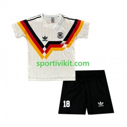 Completo da calcio Bambini Germania Klinsmann 18 Retro 1990 Maglia Prima Manica Corta