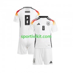Completo da calcio Bambini Germania Toni Kroos 8 Maglia Prima Euro 2024 Manica Corta