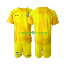 Completo da calcio Bambini Grecia Portiere 2023 Maglia Prima Manica Corta