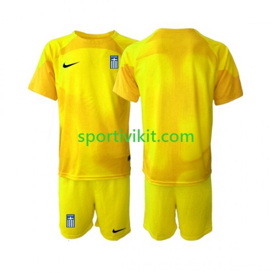 Completo da calcio Bambini Grecia Portiere 2023 Maglia Prima Manica Corta Completo da calcio Bambini Grecia Portiere 2023 Maglia Prima Manica Corta