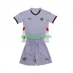 Completo da calcio Bambini Islanda Maglia Seconda 2024 Manica Corta