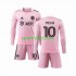 Completo da calcio Bambini Inter Miami Lionel Messi 10 Maglia Prima 2023-2024 Manica Lunga