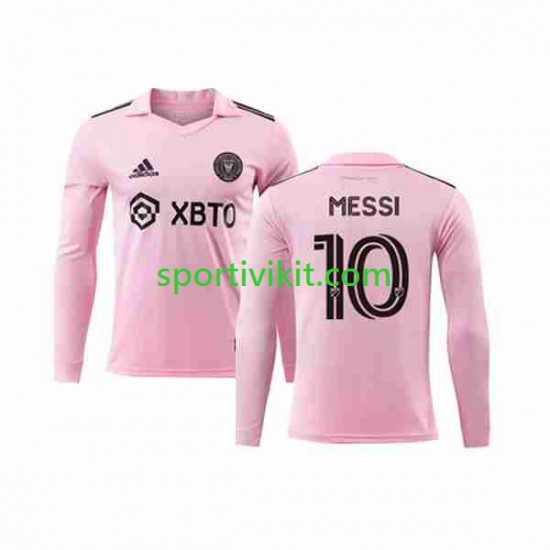 Inter Miami Lionel Messi 10 Uomo Maglia Prima 2023-2024 Manica Lunga